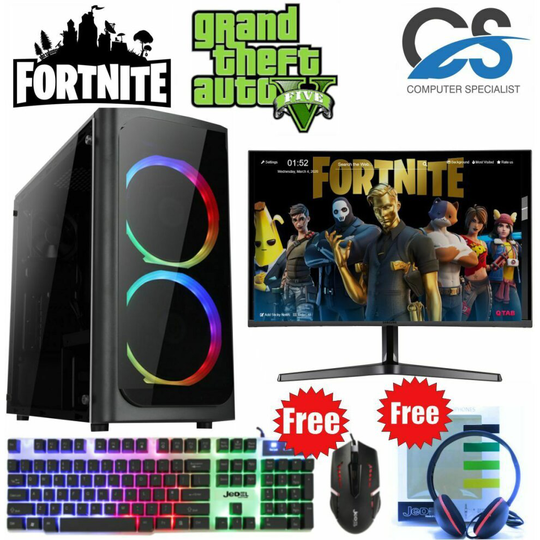 Fast Gaming PC Bundle Intel Quad Core i7 16GB 1TB Win 10 GTX 1650