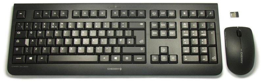 Cherry DW 3000 Wireless Desktop and Mouse Set, Black