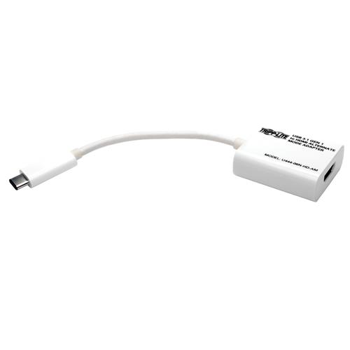 Tripp Lite U444-06N-HD-AM USB-C to HDMI 4K Adapter with Alternate Mode - DP 1.2 White
