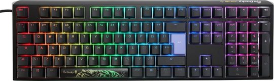 Ducky One 3 Classic TKL Mechanical USB Keyboard in Galaxy Black, Tenkeyless, RGB, UK Layout, Cherry MX Red Switches