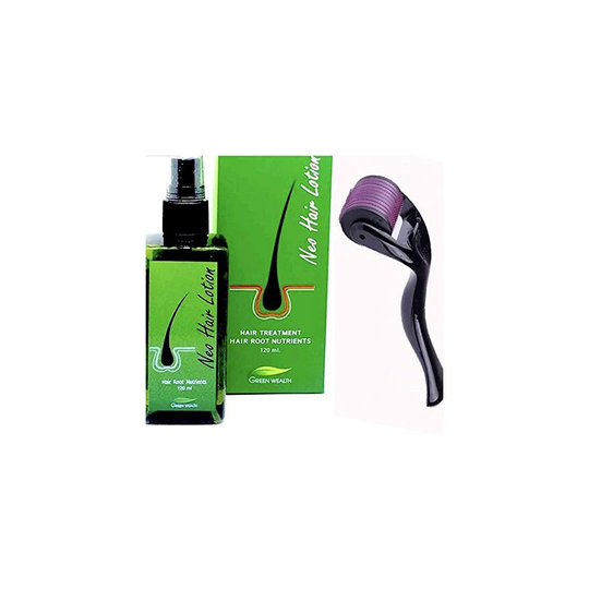Neo Hair Lotion + 540 Roller Gift Herbs 100% Natural Treatment Spray Stop Hair Loss Root Nutrients 4.2 Oz./120