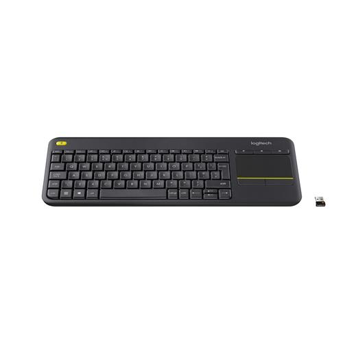 Logitech K400 Plus Tv keyboard RF Wireless QWERTY Italian Black