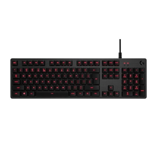 Logitech G413 Mechanical Gaming Keyboard Romer-G with USB Pass-Through - Carbon, US International Layout