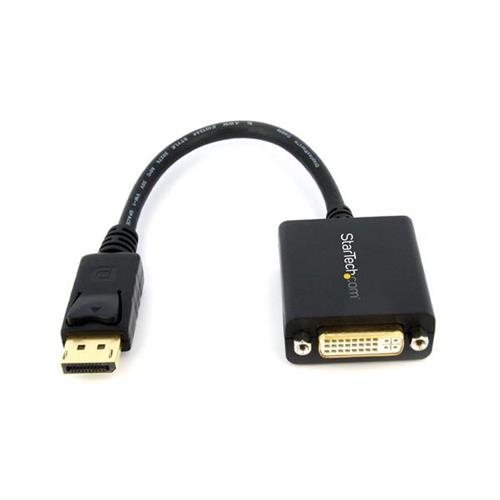 StarTech.com DisplayPort to DVI Adapter - DisplayPort to DVI-D Adapter Video Converter 1080p - DP 1.2 to DVI Monitor/Display Cable Adapter Dongle - DP to DVI Adapter - Latching DP Connector