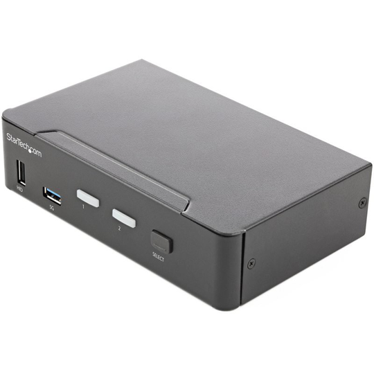 Startech 2 Port HDMI KVM Switch - Single Monitor 4K 60Hz Ultra HD HDR - Desktop HDMI 2.0 KVM Switch with 2 Port USB 3.0 Hub (5Gbps) and 4x USB 2.0 HID