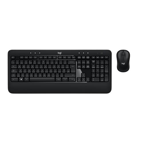 Logitech ADVANCED Combo Wireless and Mouse keyboard Mouse included USB QWERTY English Black