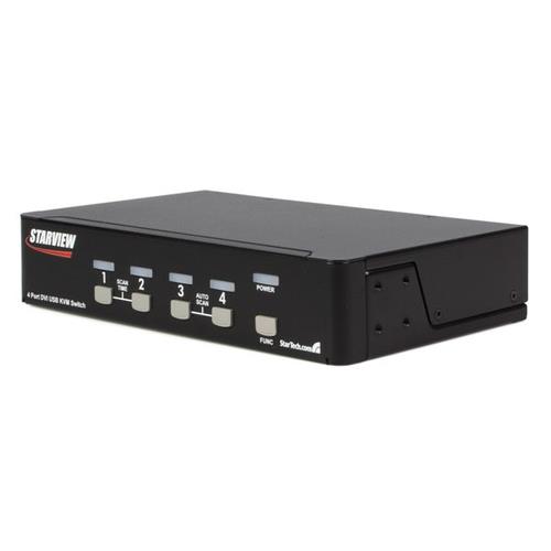 StarTech.com 4 Port DVI USB KVM Switch with Audio & USB Hub