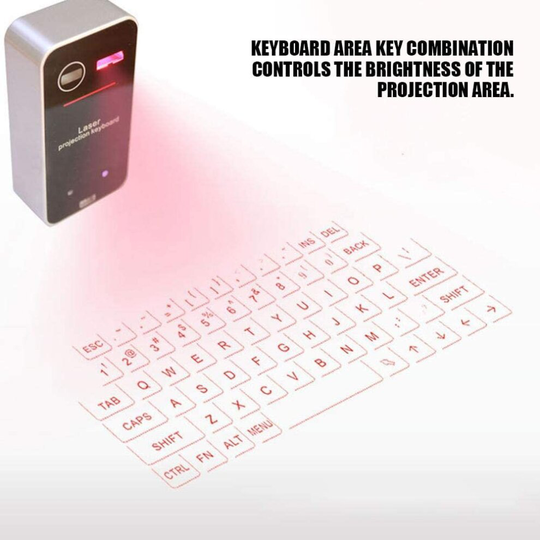 Wireless Bluetooth Red Laser Projection Virtual Keyboard For Laptop