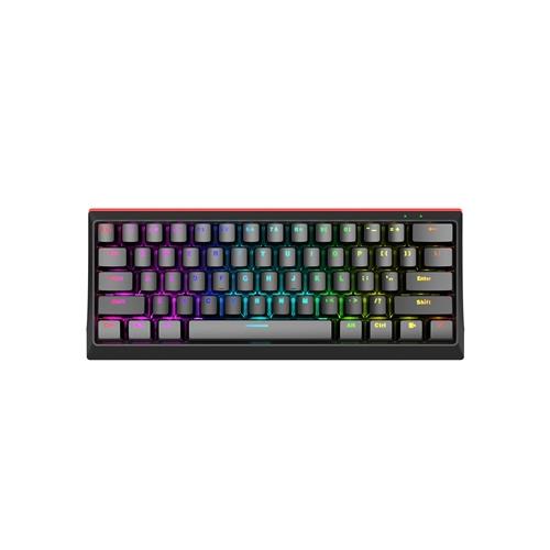 Marvo Scorpion KG962-UK USB Mechanical gaming Keyboard with Red Mechanical Switches 60% Compact Design with detachable USB Type-C Cable Adjustable Rainbow Backlights Anti-ghosting N-Key Rollover