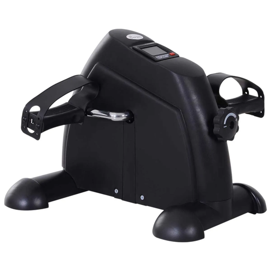HOMCOM Mini Exercise Bike Portable Pedal Manual Machine Indoor Fitness Black