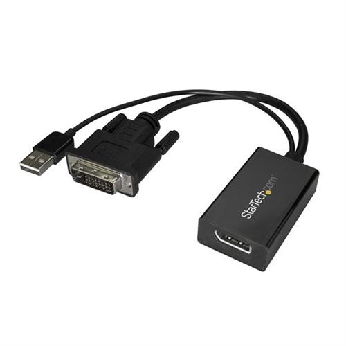 StarTech.com DVI to DisplayPort Adapter - USB Power - 1920 x 1200 - DVI to DisplayPort Converter - Video Adapter - DVI-D to DP