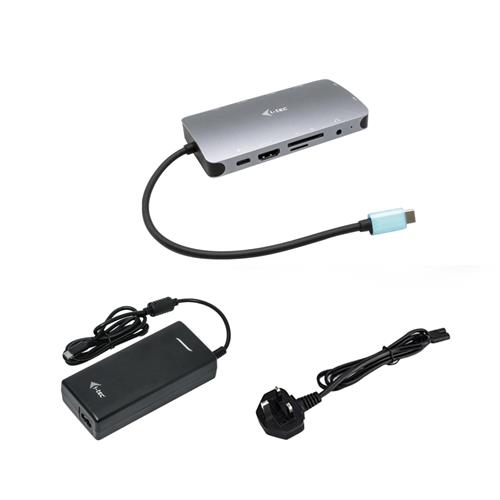 i-tec Metal USB-C Nano Dock HDMI/VGA with LAN + Charger 112W