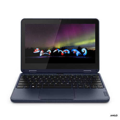 Lenovo 300w 3015e Hybrid (2-in-1) 29.5 cm (11.6") Touchscreen HD 4 GB DDR4-SDRAM 128 GB SSD Wi-Fi 5 (802.11ac) Windows 11 Pro Academic Blue