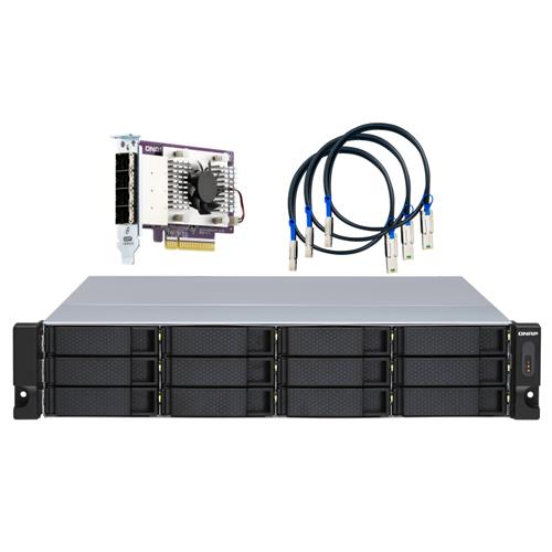 QNAP TL-R1200S-RP storage drive enclosure HDD/SSD enclosure Black Grey 2.5/3.5"