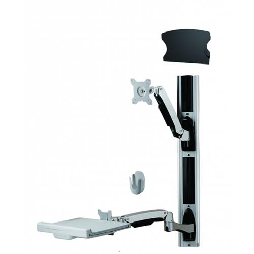 Amer AMR1AWSV1 monitor mount / stand 61 cm (24") Black Silver