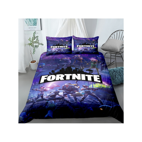 (Style 06, Single) Fortnite Bedding Single Double Duvet Cover GIFT