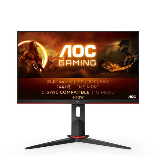 AOC G2 24G2AE/BK computer monitor 60.5 cm (23.8") 1920 x 1080 pixels Full HD LED Black Red