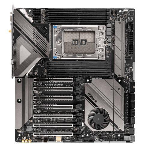 Asrock WRX80 CREATOR R2.0 AMD WRX80 sWRX8 EATX 8 DDR4 Wi-Fi 6E Thunderbolt 4 Dual 10G LAN & IPMI 2x M.2