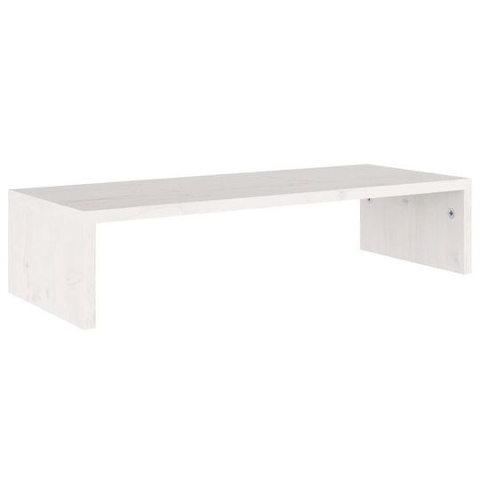 (High gloss white, 60 x 23.5 x 12 cm (W x D x H)) vidaXL Monitor Stand Brown Oak Engineered Wood Display Shelf Desktop Stand