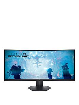 Dell S3422Dwg 34In Wqhd Curved Va Hdr 144 Hz Amd Freesync Gaming Monitor (3-Year Warranty)
