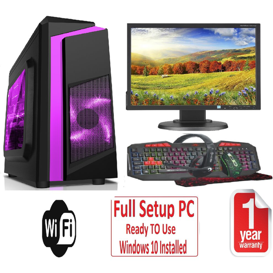 Fast Gaming PC Bundle - i5 16GB RAM 1TB GT710 2GB - WiFi - WARRANTY - F3 PURPLE