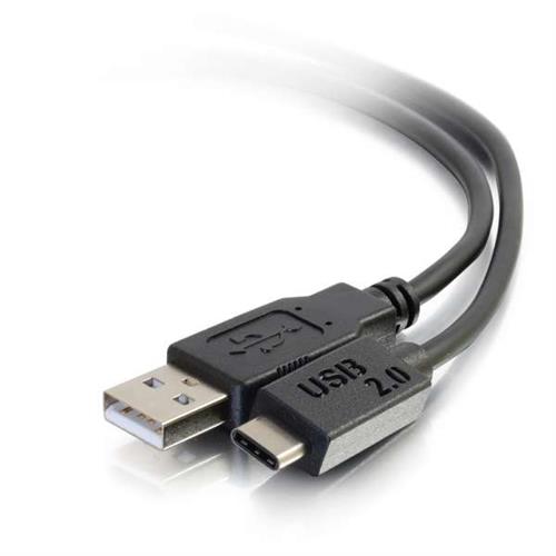 C2G 1m USB 2.0 USB Type C to USB A Cable M/M USB C Cable Black