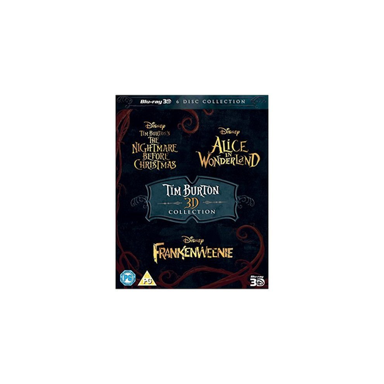 Tim Burton - The Nightmare Before Christmas / Alice In Wonderland / Frankenweenie 3D Blu-Ray [2015]
