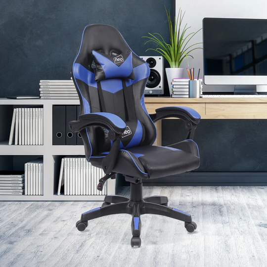 Neo Blue Sport Racing Gaming Office Chair