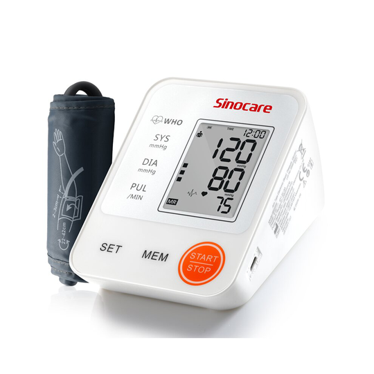 Portable Digital Upper Arm Blood Pressure Monitor Heart Beat Rate