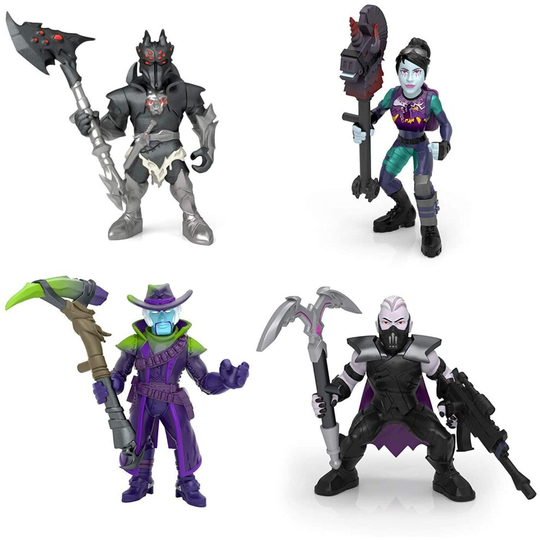Fortnite 63521 Squad Pack- 4 Battle Royale Collection Figures-Deadfire, Sanctum, Spider Knight, Dark Bomber, Multicoloured