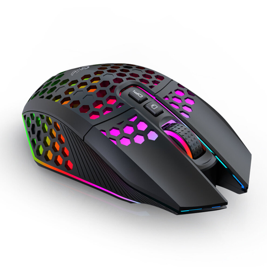 X801 Wireless Gaming Mouse Honeycomb Hollow Ergonomically Designed USB 10m Wireless Transmission Professional RGB Mouse Gamer