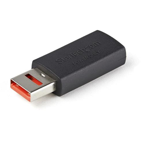 StarTech.com Secure Charging USB Data Blocker Adapter Male to Female USB-A Charge-Only Adapter No-Data Charge/Power-Only Adapter for Phone/Tablet Data Blocking USB Protector Adapter