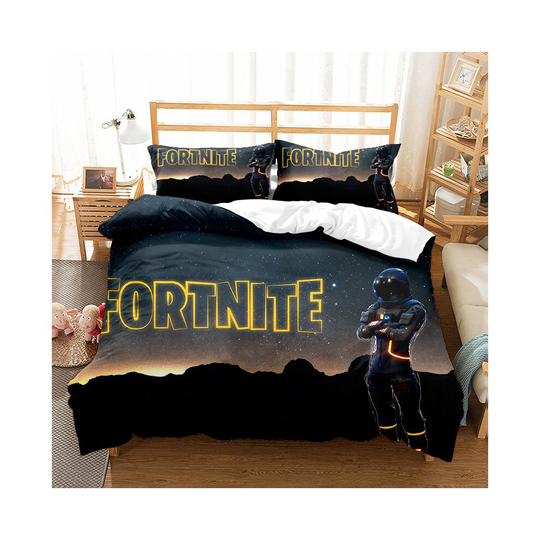 (12, Double) Fortnite Bedding Single Double Duvet Cover Pillow Cases Set