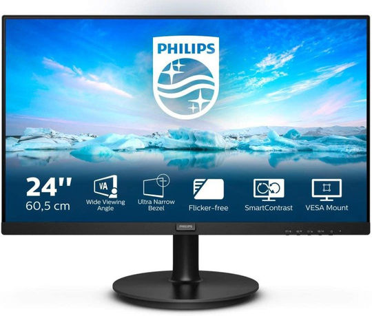 Exdisplay Philips 241V8LA/00 24" Full Hd Va Monitor