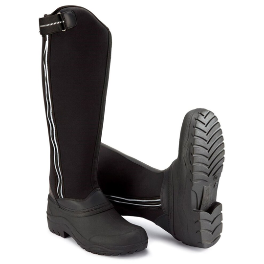 (Black, UK 7) White Horse Equestrian Neo Vis Boot - Stable Mucker Stable Winter Non Slip Walk