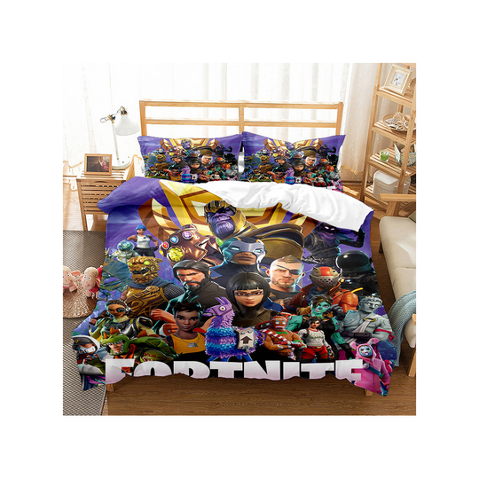 (Style 10, Double) FORTNITE Single Double King Duvet Cover Cartoon