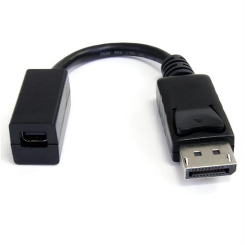 StarTech.com 6in (15cm) DisplayPort to Mini DisplayPort Cable - 4K x 2K UHD Video - DisplayPort Male to Mini DisplayPort Female Adapter Cable - DP Computer to mDP 1.2 Monitor Extension Cable