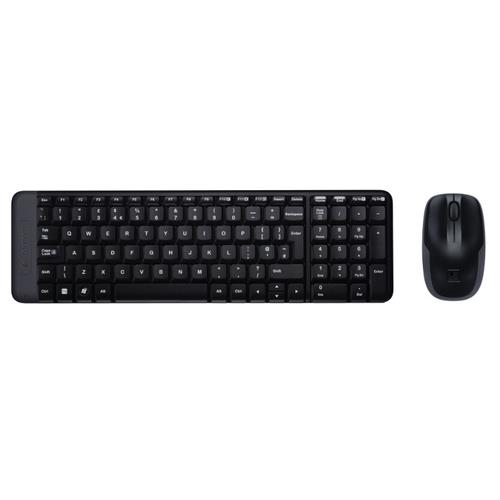 Logitech Wireless Combo MK220 keyboard Mouse included RF Wireless QWERTZ Czech Black