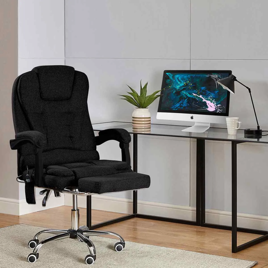 Neo Gaming Swivel Recliner Massage Chair With Footrest Black