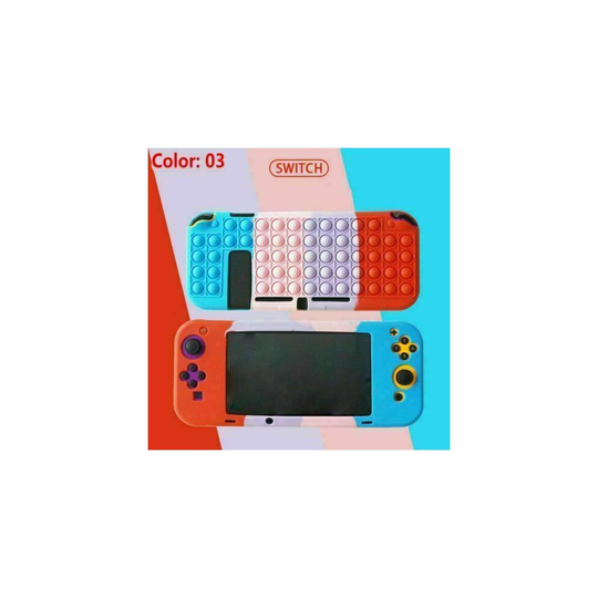 (03 For Switch) Silicone Case for Nintendo Switch/lite With Pop it Fidget Toy