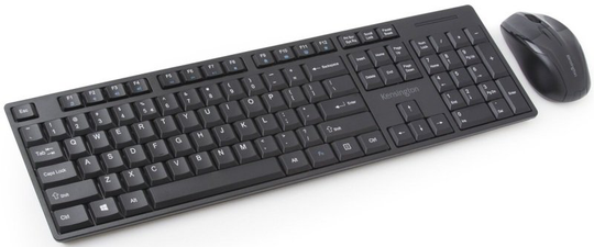 Kensington Pro Fit Low Profile Spill Proof Wireless Keyboard and Mouse Set, Black