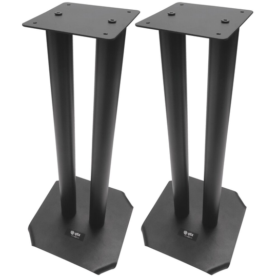 2 x Black Universal Floorstands / Speaker Stands Surround Sound Book Shelf 50cm