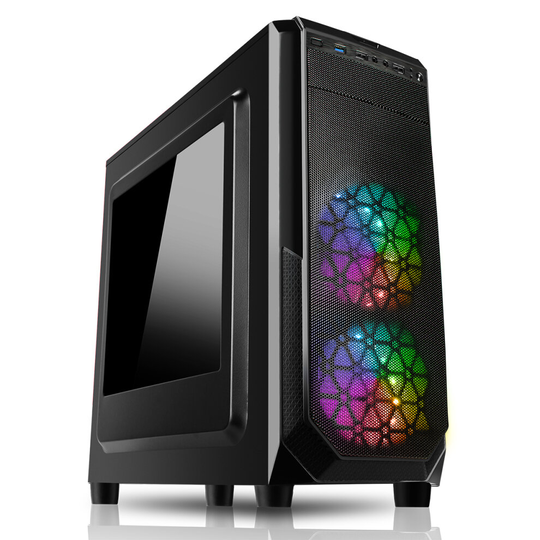 (PRISM BLACK) Fast Gaming PC Intel Core i5 8GB RAM 120GB SSD+500GB HDD W10