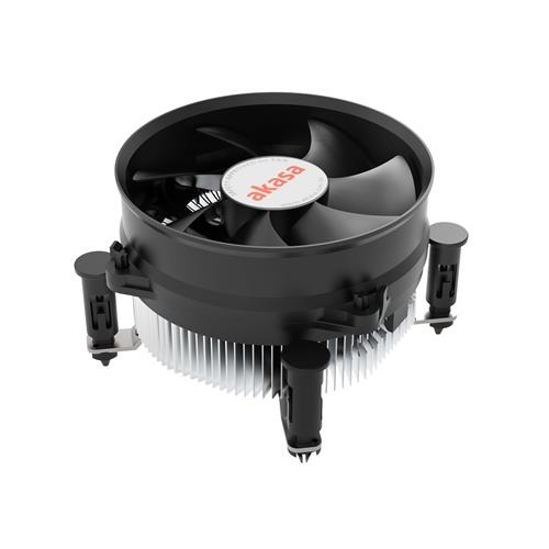 Akasa AK-CC6603EP01 computer cooling system Processor Heatsink/Radiatior 9.5 cm Aluminium Black 1 pc(s)
