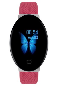 2020 D19 Waterproof Smart Bracelet Full Screen Heart Rate Monitor Pedometer for Women and Men - Red
