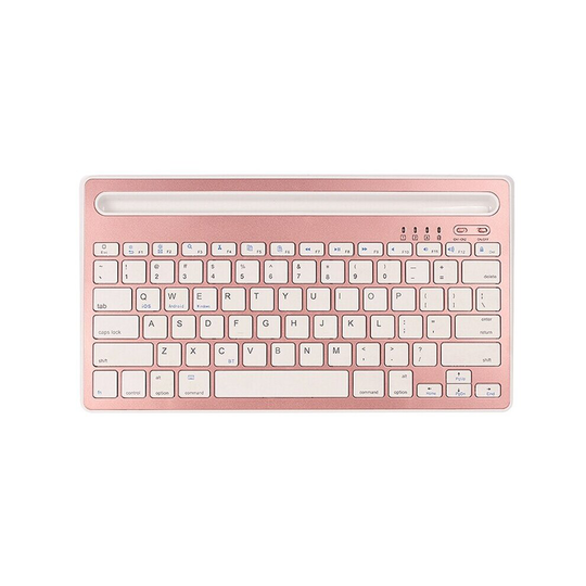 Qwert Wireless Keyboard Charging Connect Dual Devices Applicable for iPad and Desk Phone Deskto