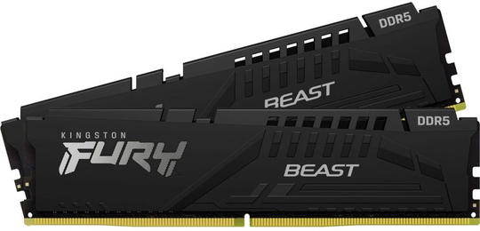 Kingston FURY Beast 32GB (16GB x 2) 4800MHz DDR5 CL38 DIMM Memory - Black