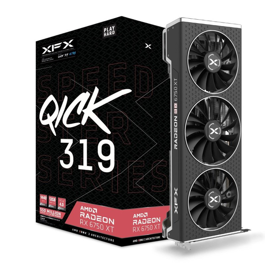 Xfx Radeon Rx 6750XT 12GB Qick 319 Ultra Graphics Card