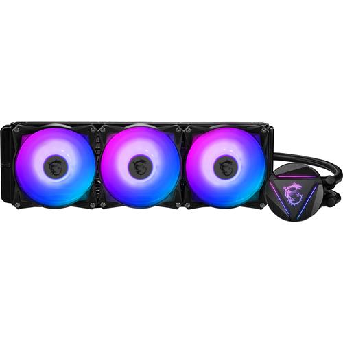MSI MAG CORELIQUID 360R CPU AIO Cooler ' 360mm Radiator 3x 120mm ARGB PWM Fan Adjustable ARGB Dragon CPU Mount Compatible with Intel and AMD Platforms'