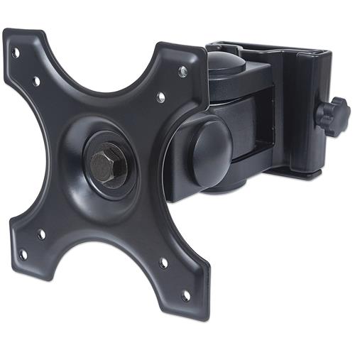 Manhattan TV & Monitor Mount Wall Tilt and Swivel 1 screen Screen Sizes: 13-27" Black VESA 75x75 to 100x100mm 12kg Swivel with 2 pivots Lifetime Warranty